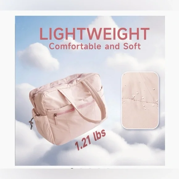 Rolling Bunny Lightweight Gym Bag with Shoe Compartment, Pink - Picture 3 of 10